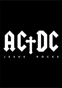 Jesus, AC DC, rock, cruz